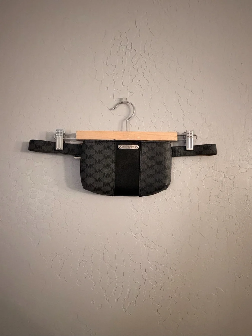 Michael Kors Gray & Black Signature Belt Bag